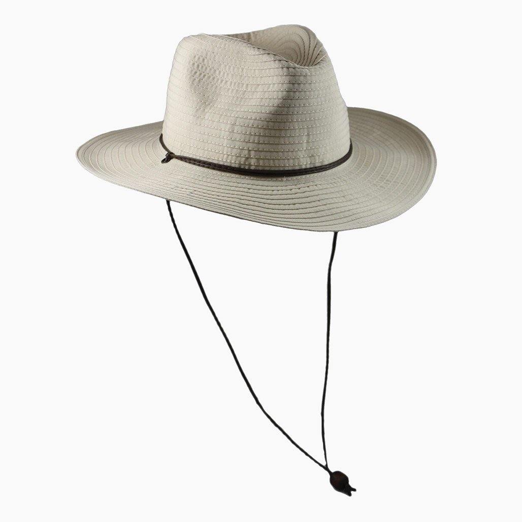 Men's Packable Outback Chin Strap Sun Hat UPF 50+ - Sun50 Beige / L