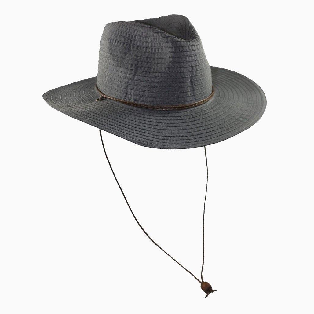 Men's Packable Outback Chin Strap Sun Hat UPF 50+ - Sun50 Grey / M