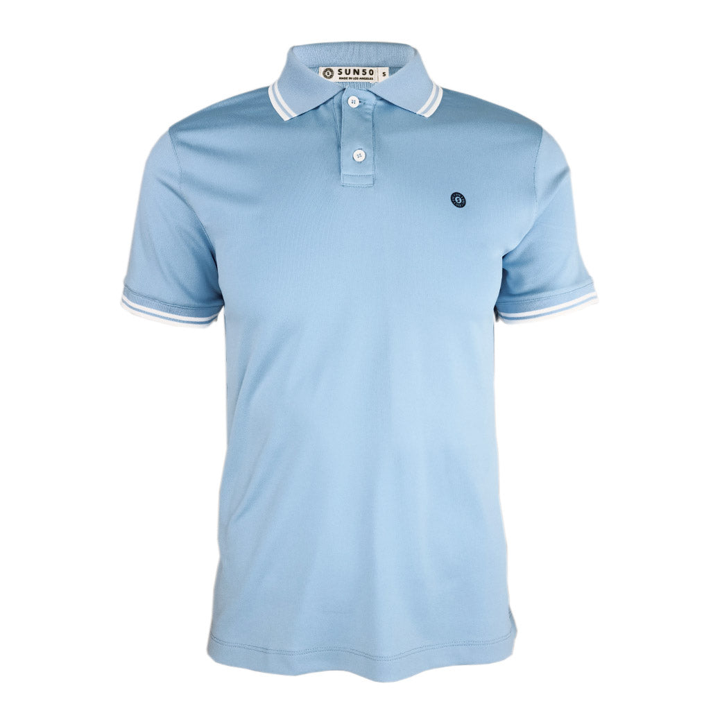 Men's Short Sleeve Pique Golf Polo UPF 50+ - Sun50