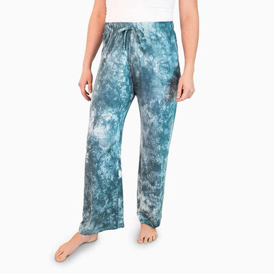 Teal Sun Protective Tie-dye Lounge Pants UPF 50+ - Sun50